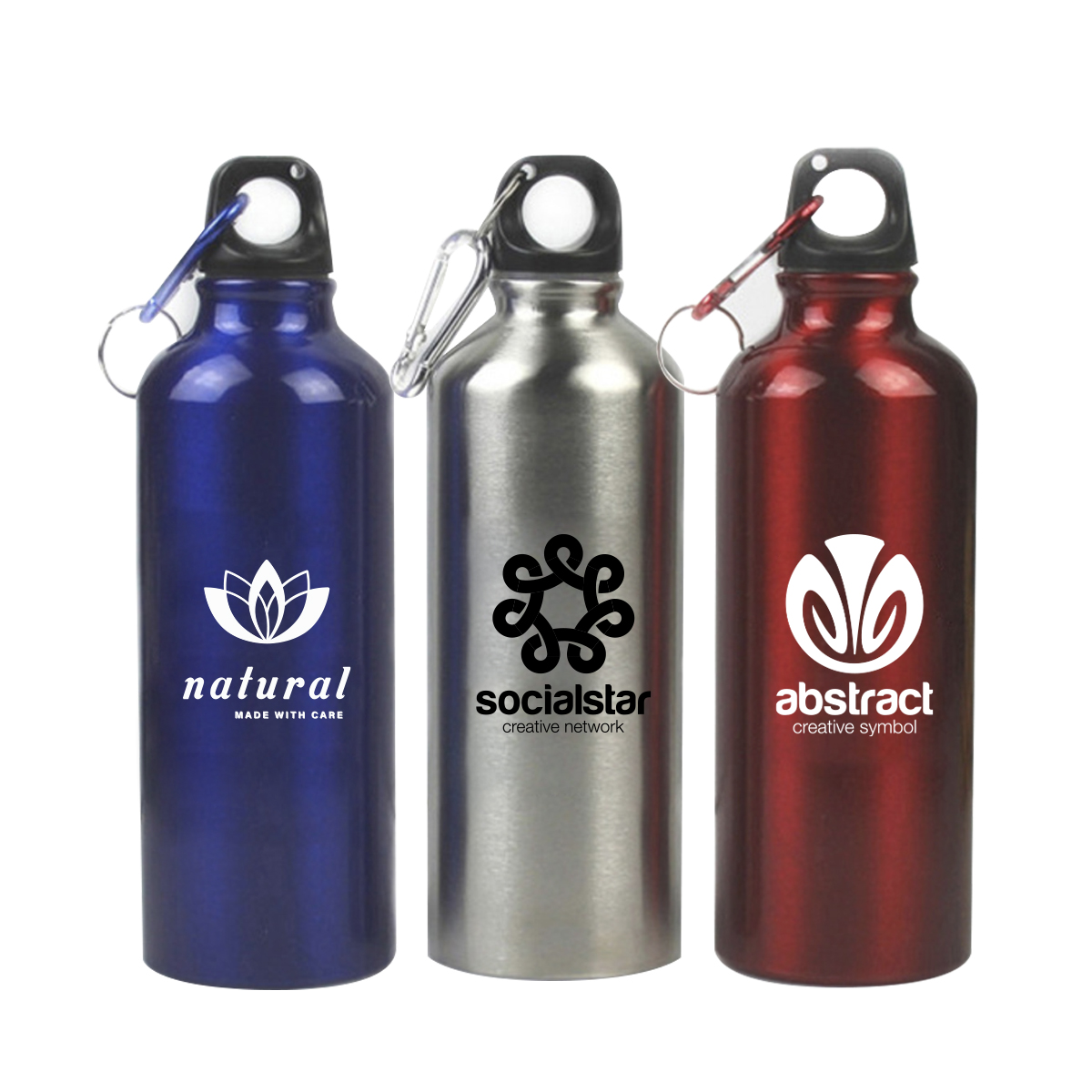 Aluminium Bottle with Carabiner （400ml / 500ml / 600ml/ 750ml）